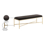 Valley Chenille Fabric Upholstered Bench (22064-) in Brown