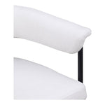 Malin Linen Textured Fabric Upholstered Dining Chair in Cream