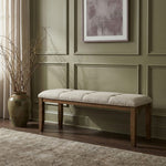 Ananda Fabric Upholstered Bench in Beige