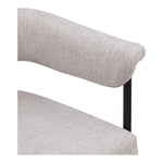 Malin Linen Textured Fabric Upholstered Dining Chair in Taupe