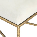 Valley Chenille Fabric Upholstered Bench (22064-) in Cream