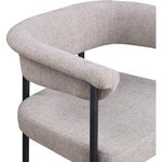 Malin Linen Textured Fabric Upholstered Counter Stool in Taupe