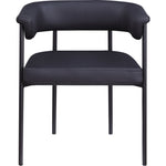 Malin Vegan Leather Upholstered Dining Chair in Black