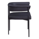 Malin Vegan Leather Upholstered Dining Chair in Black