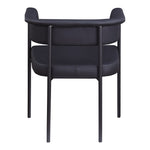 Malin Vegan Leather Upholstered Dining Chair in Black