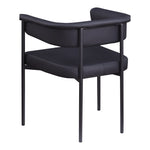 Malin Vegan Leather Upholstered Dining Chair in Black