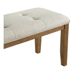 Ananda Fabric Upholstered Bench in Beige