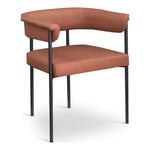 Malin Vegan Leather Upholstered Dining Chair in Cognac