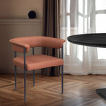 Malin Vegan Leather Upholstered Dining Chair in Cognac