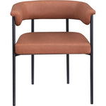 Malin Vegan Leather Upholstered Dining Chair in Cognac