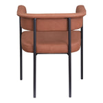 Malin Vegan Leather Upholstered Dining Chair in Cognac
