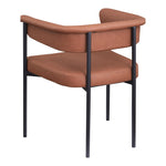 Malin Vegan Leather Upholstered Dining Chair in Cognac