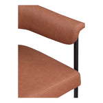 Malin Vegan Leather Upholstered Dining Chair in Cognac