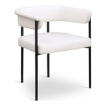 Malin Vegan Leather Upholstered Dining Chair in Cream