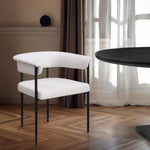 Malin Vegan Leather Upholstered Dining Chair in Cream