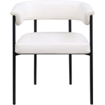 Malin Vegan Leather Upholstered Dining Chair in Cream
