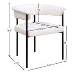 Malin Vegan Leather Upholstered Dining Chair in Cream