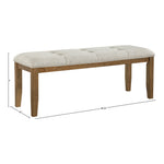 Ananda Fabric Upholstered Bench in Beige