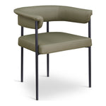 Malin Vegan Leather Upholstered Dining Chair in Olive