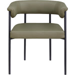 Malin Vegan Leather Upholstered Dining Chair in Olive
