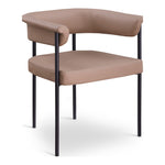 Malin Vegan Leather Upholstered Dining Chair in Tan