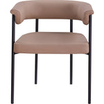 Malin Vegan Leather Upholstered Dining Chair in Tan