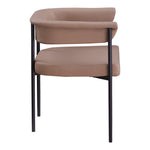 Malin Vegan Leather Upholstered Dining Chair in Tan