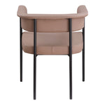Malin Vegan Leather Upholstered Dining Chair in Tan