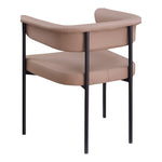 Malin Vegan Leather Upholstered Dining Chair in Tan