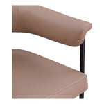 Malin Vegan Leather Upholstered Dining Chair in Tan