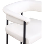 Malin Vegan Leather Upholstered Counter Stool in Cream