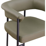 Malin Vegan Leather Upholstered Counter Stool in Olive