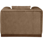Mallina Vegan Leather Upholstered Chair in Brown