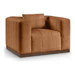 Mallina Vegan Leather Upholstered Chair in Cognac