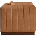 Mallina Vegan Leather Upholstered Chair in Cognac