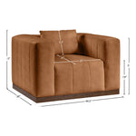 Mallina Vegan Leather Upholstered Chair in Cognac