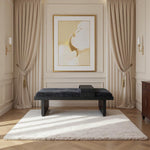 Arlington Chenille Fabric Upholstered Bench (22014-) in Black