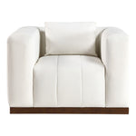 Mallina Vegan Leather Upholstered Chair in Cream