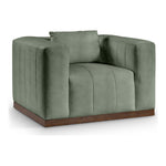 Mallina Vegan Leather Upholstered Chair in Green