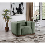 Mallina Vegan Leather Upholstered Chair in Green