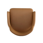 Tremont Vegan Leather Metal Armchair in Saddle