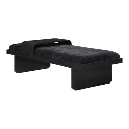 Arlington Chenille Fabric Upholstered Bench (22014-) in Black