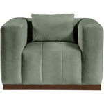 Mallina Vegan Leather Upholstered Chair in Green