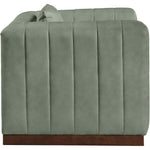 Mallina Vegan Leather Upholstered Chair in Green