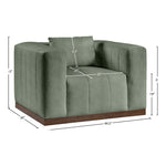 Mallina Vegan Leather Upholstered Chair in Green