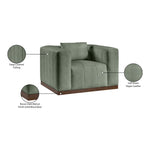 Mallina Vegan Leather Upholstered Chair in Green