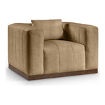 Mallina Vegan Leather Upholstered Chair in Tan