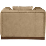 Mallina Vegan Leather Upholstered Chair in Tan
