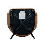 Tremont Vegan Leather Metal Armchair in Saddle