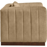 Mallina Vegan Leather Upholstered Chair in Tan